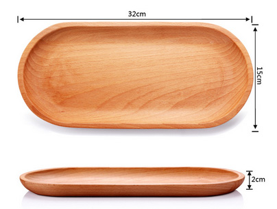 Wood Serving Tray for Bread and Fruit