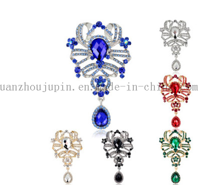 Custom Fashion Costume Jewelry Rhinestone Crystal Pin Brooch