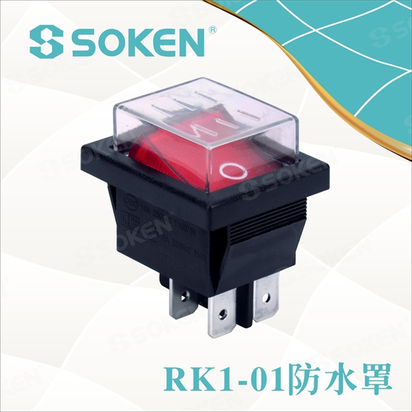 Waterproof Illuminated Dpst Rocker Switch