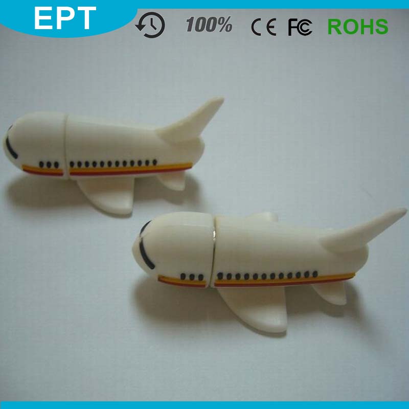 Wholesale Air Plane Shaped PVC USB Flash Drive for Free Sample (fTG019)