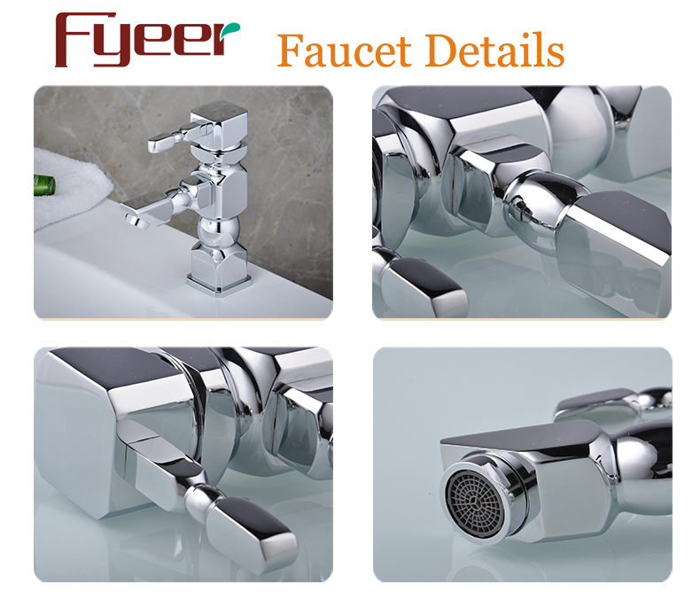 Fyeer Original Design Geometry Style Simple Individuality Chrome Plated Wash Faucet Sink Mixer Tap Wasserhahn