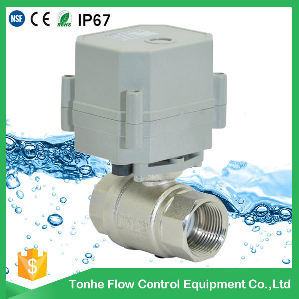 Dn20 230V Brass Nickel Plated Electric Water Shut off Valve