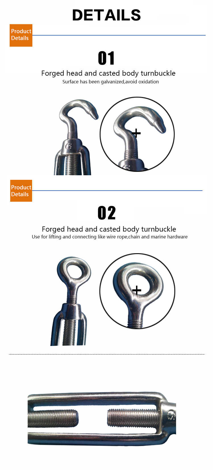 High Quality DIN1480 Heavy Duty Turnbuckle Ls Brand Wire Rope Turnbuckles