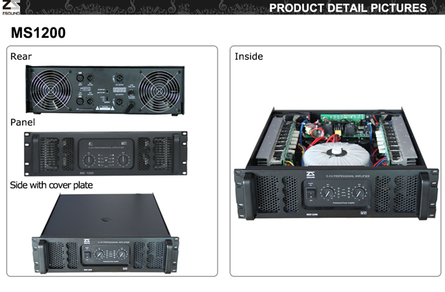 Zsound MS 1200W Linear Arrayed Speaker Power AMPS