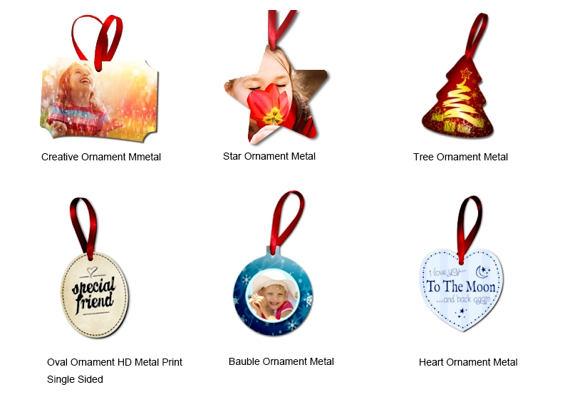 Quality Primacy Specially Sublimation Printing on Metal Ornament