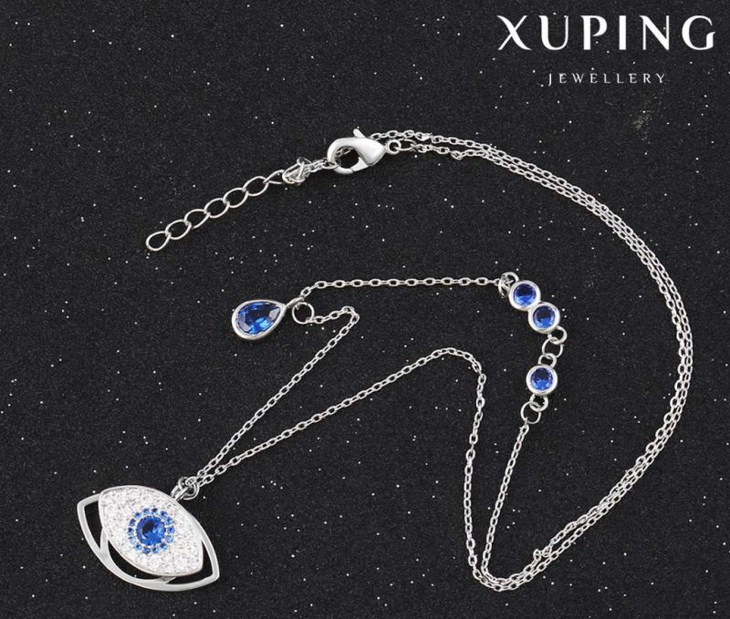 41358 Fashion Elegant Cubic Zirconia Evil Eye Rhidouim Jewelry Pendant Necklace