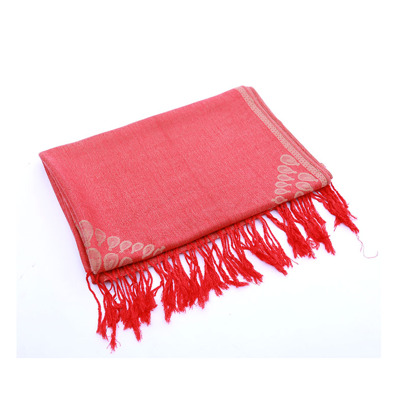 Wholesale 2016 Hot Selling Jacquard Woven Soft Fringe Scarf