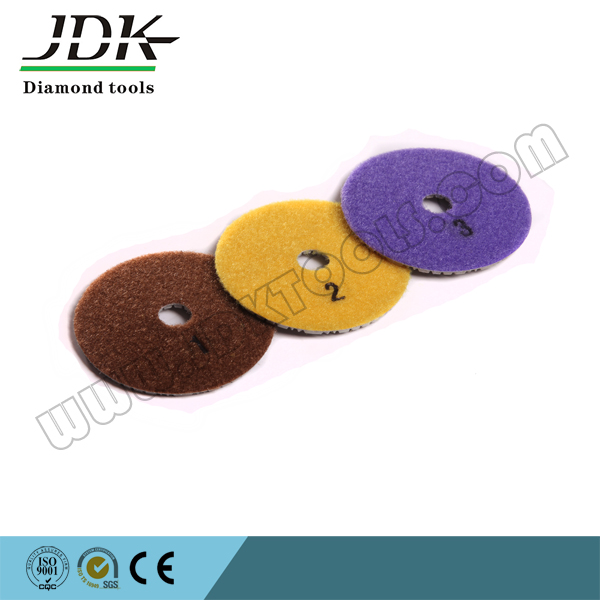 Jdk 3 Step Diamond Flexible Polishing Pads for Granite and Mrarble