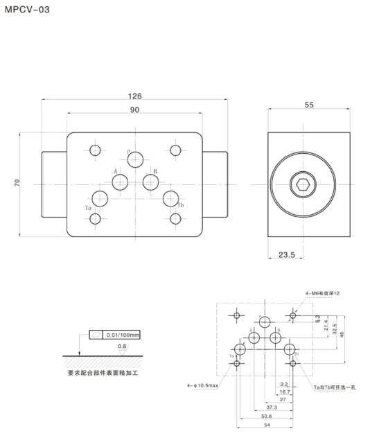 Mtcv03 Series Modular Type Hydrauliccontrol Check Valve