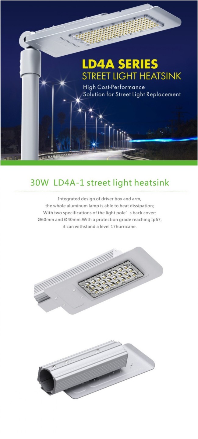 5 Year Warranty Philips Osram Chip LED Street Light 30W Ce RoHS LED Road Lighting Lamp (30W/40W/50W/60W/70W/80W/100W/120W/150W/200W/ 220V 110V 277V DC12V DC24V)