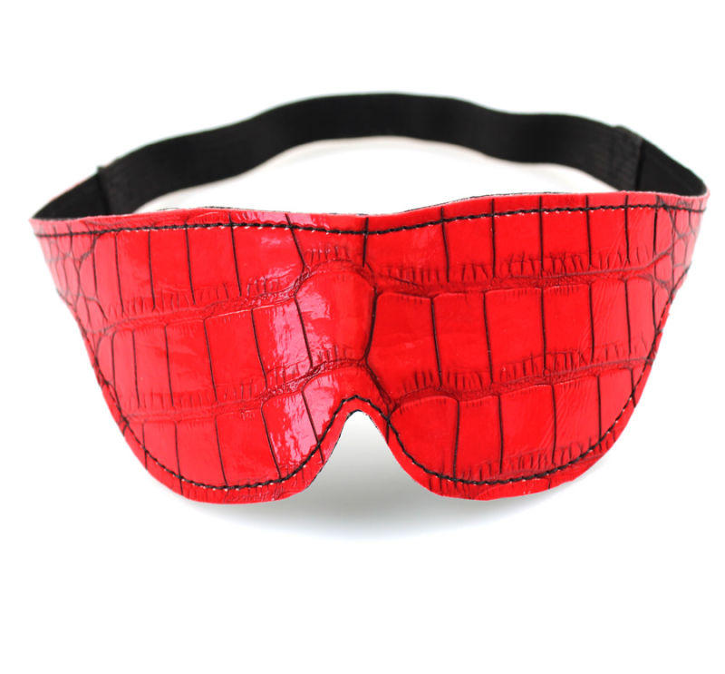 Eye Mask Red Adult Sex Toy Crocodile Grain Good Quality Sex Tool Sex Eye Mask