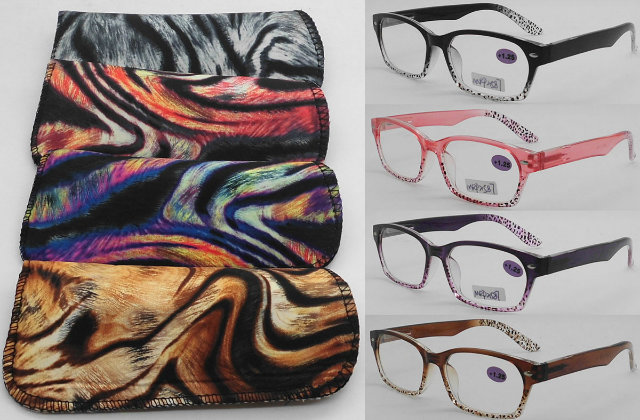 Match Pouch Animal Pattern Fashionable Eyewear Reading Glasses (MRP21587)