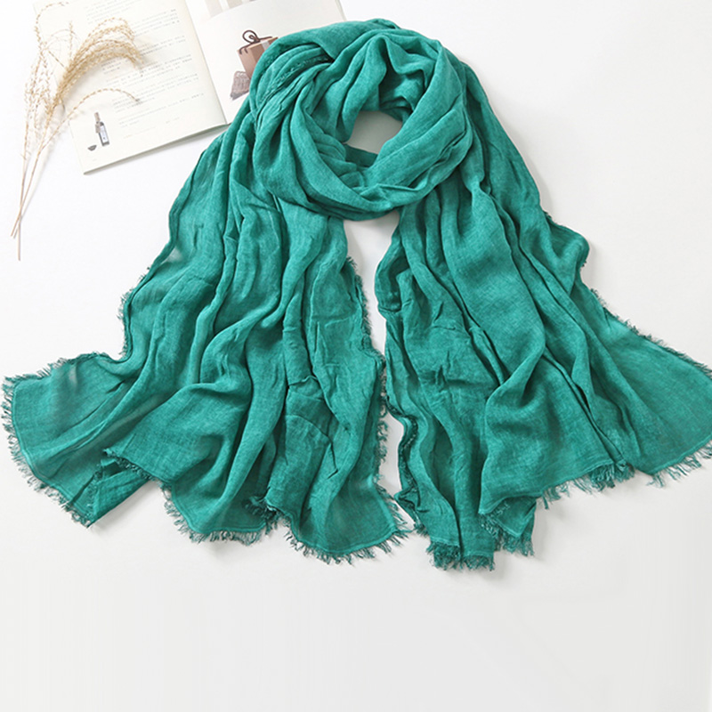 Lady Solid Color Rayon Scarves Shawls