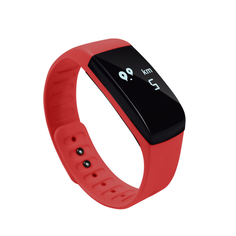 Silicone Band Smart Bracelet Watch with Heart Rate