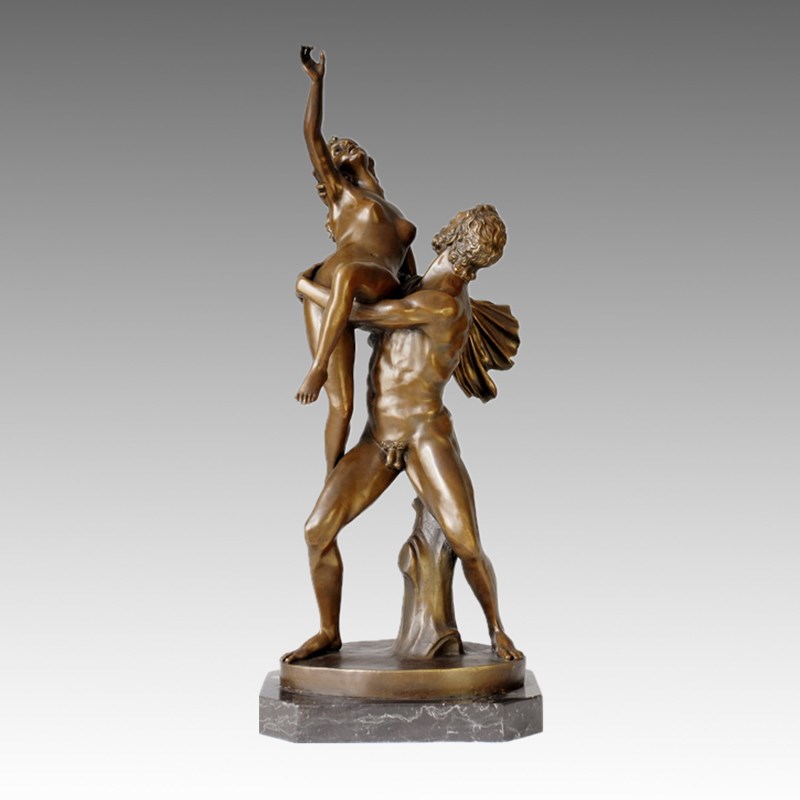 Classical Bronze Garden Sculpture Rape Sabine Women Deco Brass Statue TPE-047