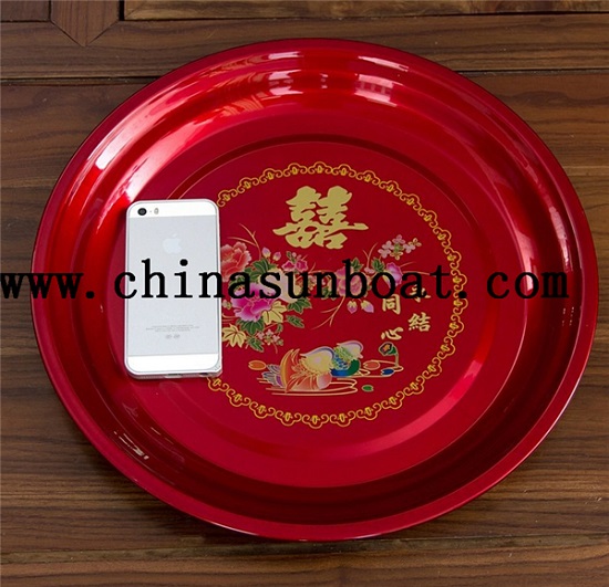 Enamel Round Plate Serving Tray