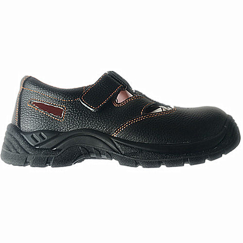 Work Safety Shoe with Upper Split Embossed Leather Sole PU