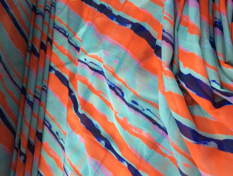 Beautiful Printing High Quality Polyester Silky Tencel Garment Fabric