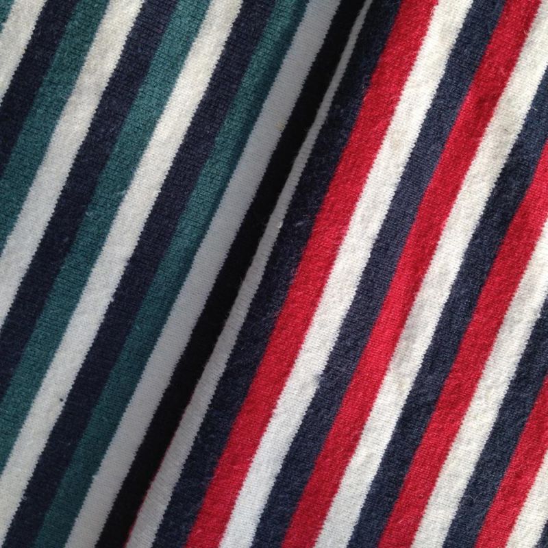 Hemp/Cotton Yarn Dyed Colorful Stripe Jersey