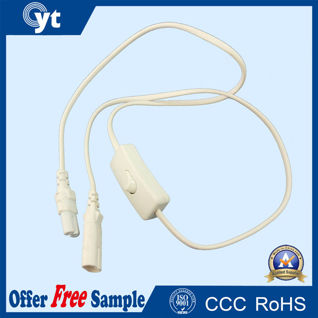 2-Pin Tube Light Waterproof Connector Molded Cable with Controller