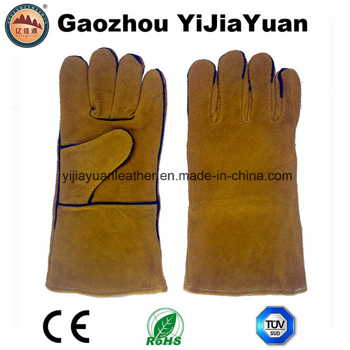 Cow Split Leather Industrial Labor Work Welding Gloves with En407