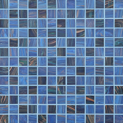 Hot Sale Mix Blue Color Golden Line Glass Mosaic