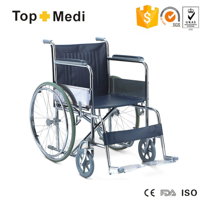 Topmedi Steel 809 Basic Standard Folding Manual Wheel Chair