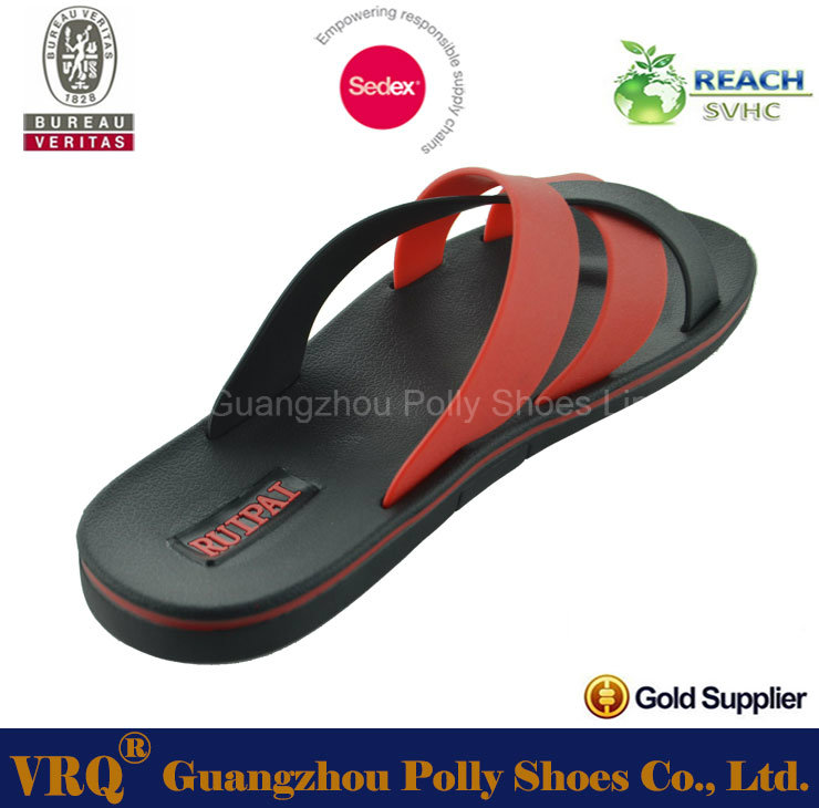 China Cheap Beach Printing Men Rubber Slipper Manufacturer