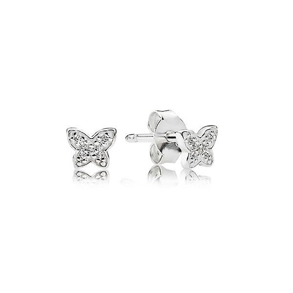 Wholesale 925 Silver Mini Butterfly Stud Earrings Jewelry for Girls