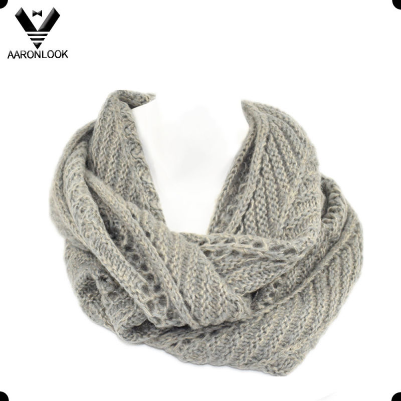 Fashion Winter Herringbone Pattern Jacquard Knitted Neck Warmer