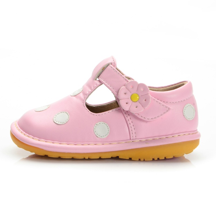 Pink with White Polka Dots Baby Shoes