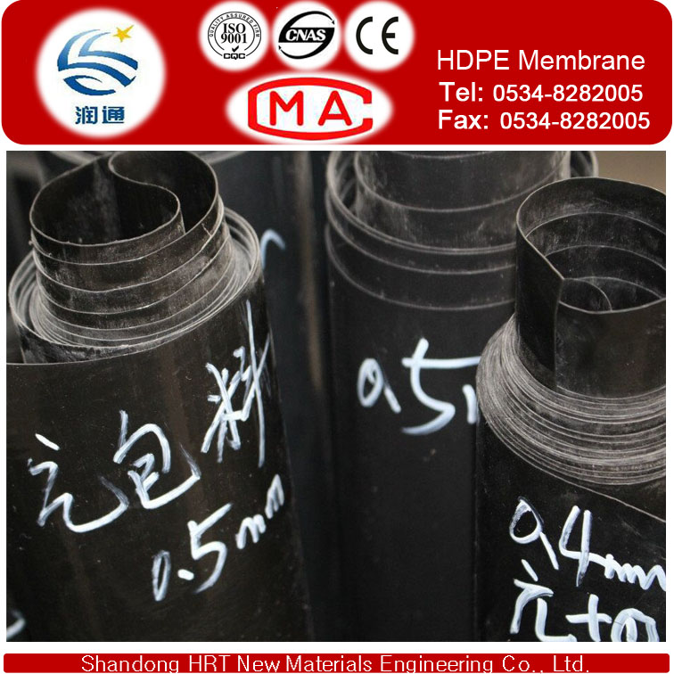 Black HDPE Membrane in Rolls for Impermeable Liner