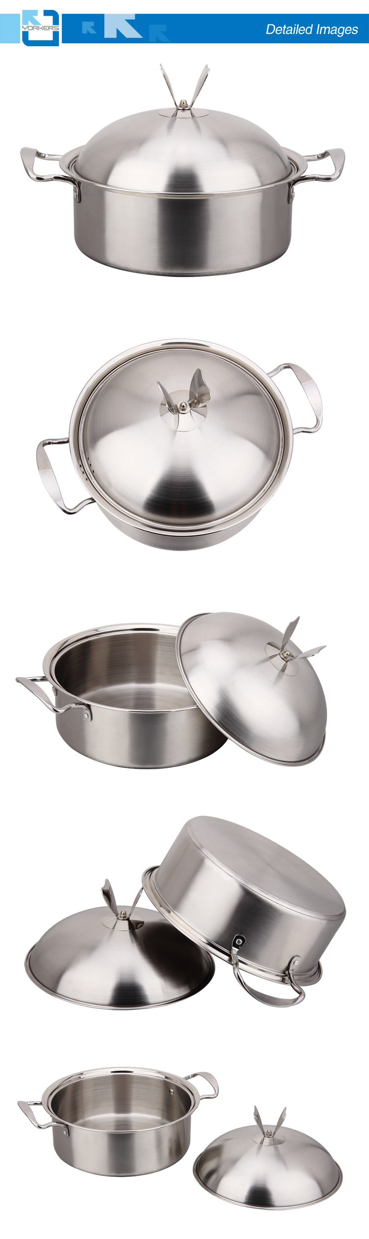 201 Stainless Steel Cookware Stock Pots for Sale