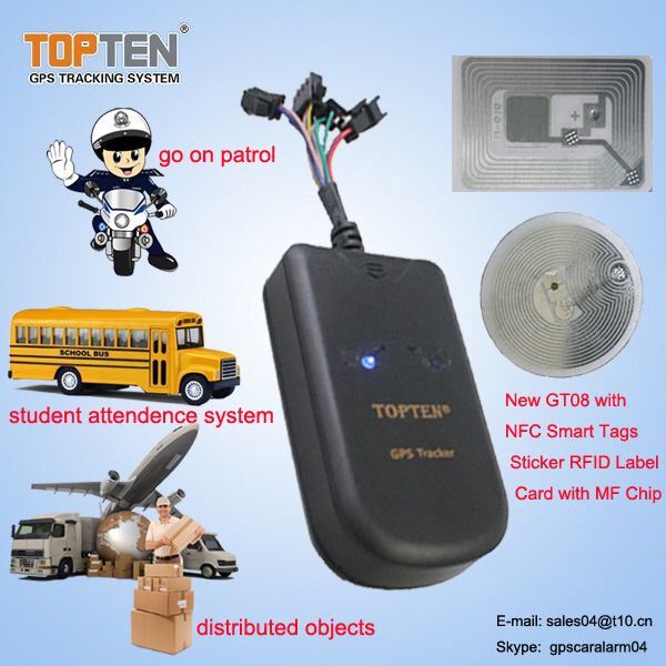 GPS Tracker with 2.4G RFID Technology, Crash Alert Tracking System Gt08-Ez