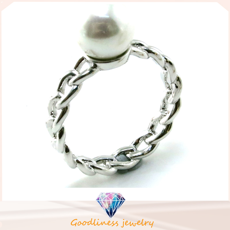 Woman's Fashion Jewelry Hot Sale 925 Silver Pearl Ring (R10389)