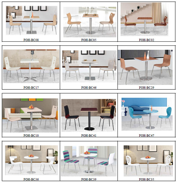 Plywood Restaurant Furniture Dining Table Set (FOH-CXSC67)