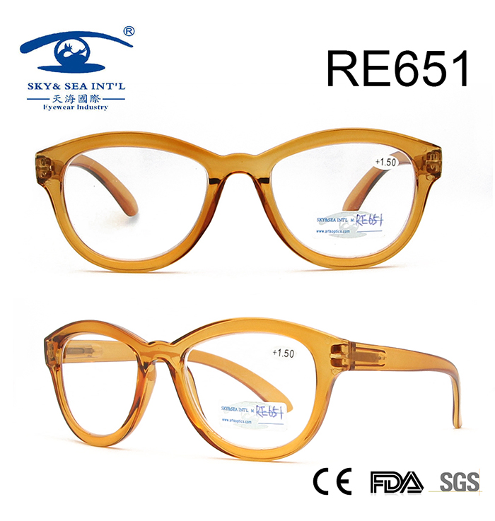 2017 Crystle Brown Fashionable Reading Glasses (RE651)