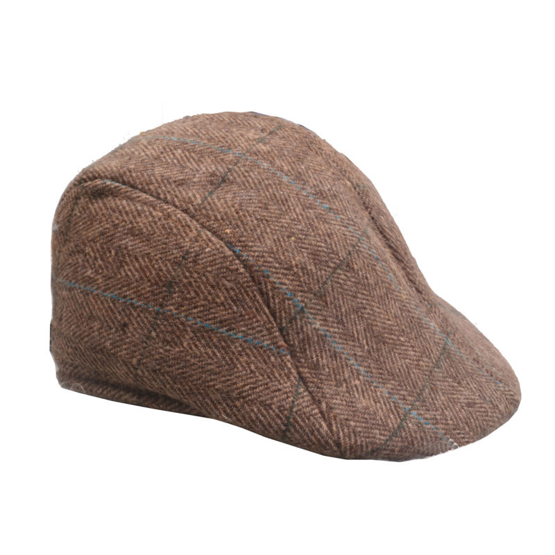 Kids Children Boys Girls Unisex Woolen Classic Winter Autumn Newsboy Driving Tweed Hat Cap (HW816)