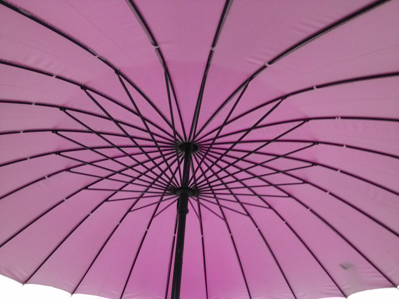 Auto Open 24k Fucsia Pongee Straight Umbrella (JYSU-14)