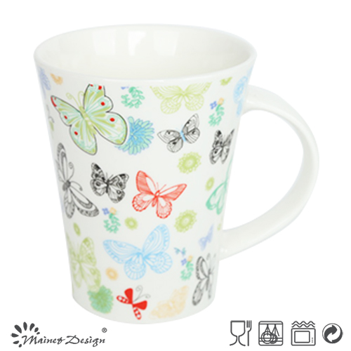 Colorful Butterfly Decal Household New Bone China Mug
