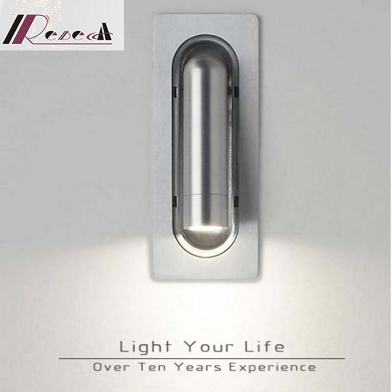 Modern Simple Satin Nickel LED Wall Light