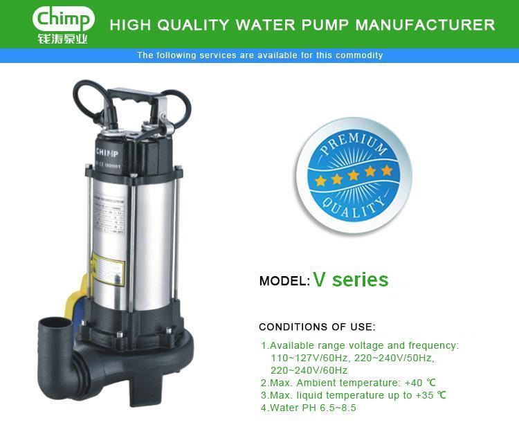 Stainless Steel Sewage Submersible Pumps with Cutting Impeller