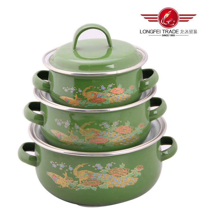 Enamelware 3PCS Casserole Set 12/14/16cm