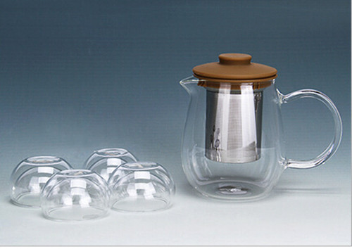 600ml Juice Pot Hand Blown Tea Pot with Filter