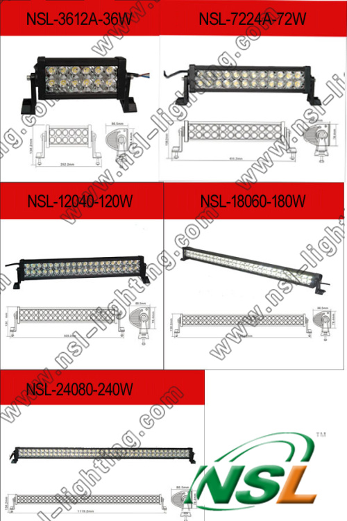 240W 42 Inch Offroad Truck LED Work Light Bar /LED Work Light Offroad Car Spot/Flood/Combo Roof Light