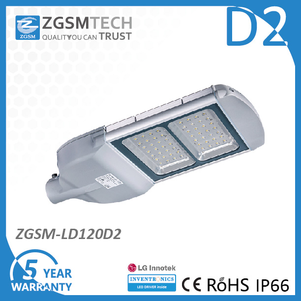 Toughed Glass 120 Watts LED Street Light with 5 Years Warranty