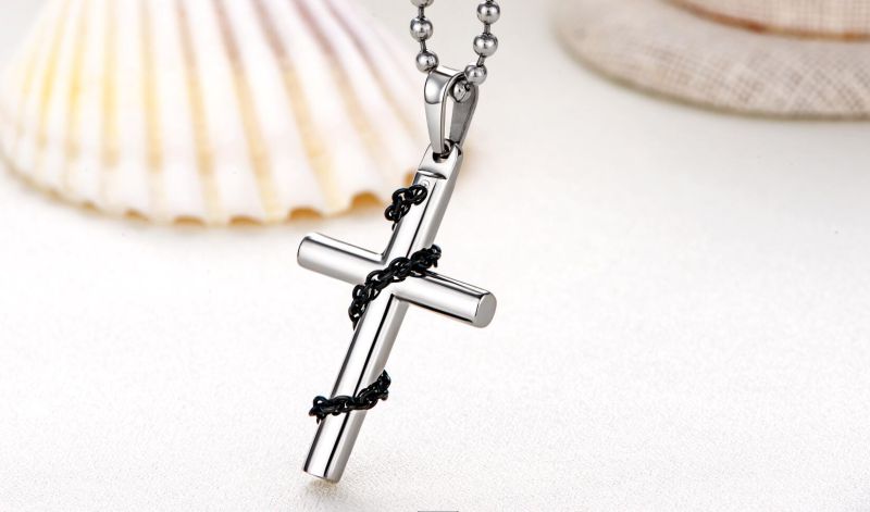 Hdx Stainless Steel Jewelry Diamond Cross Pendant