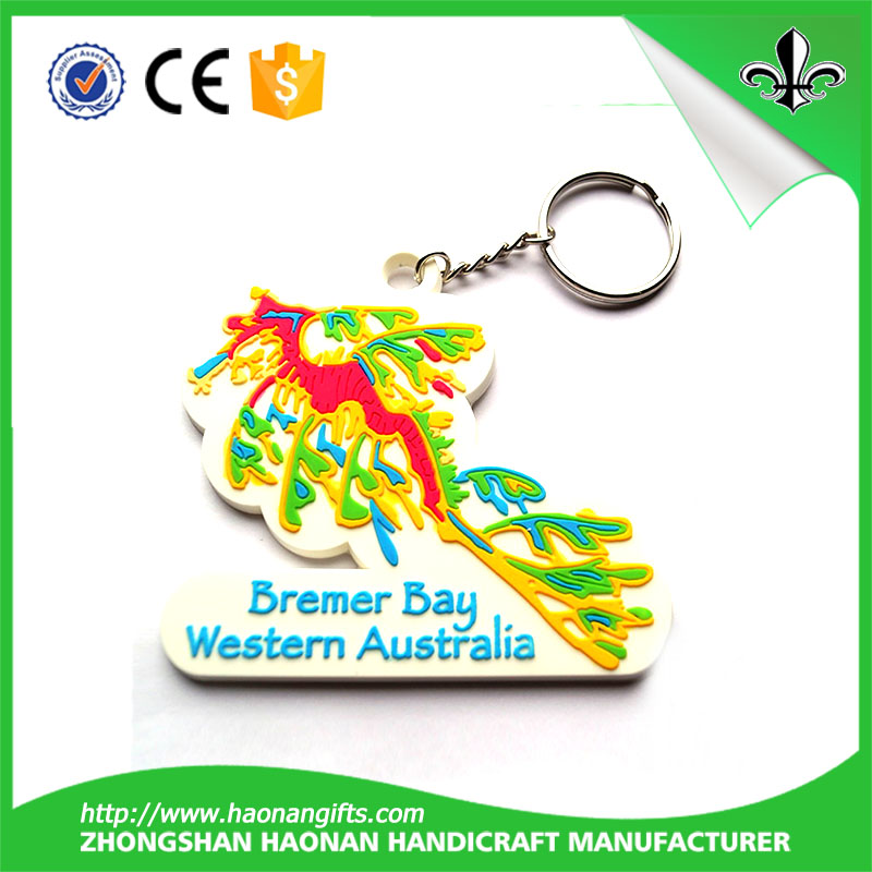 Custom Your Own Logo 3D Soft PVC Key Chain for Wholesale