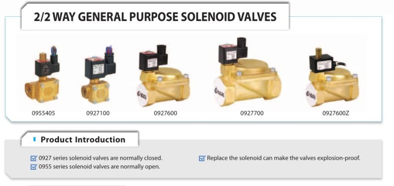 2/2way General Purpose Solenoid Valve, 0927600 Valve