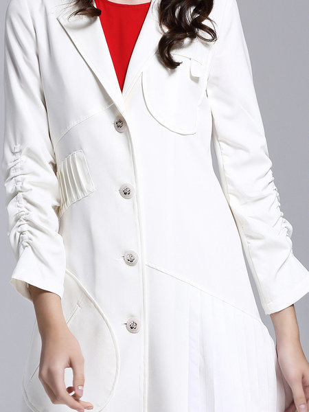 Woman Long Jacket with Long Sleeve Autumn Slim Jacket